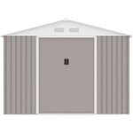 Abri de jardin en métal 8 84 m² - 277 x 319 x 202 cm - Kit d'ancrage inclus - Taupe