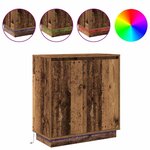 Buffet vidaXL avec LED en bois vieilli 71x34 5x75 cm en bois reconstitué