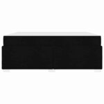 vidaXL Cadre de lit avec matelas Noir 180 x 200 cm tissu