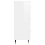 vidaXL Buffet Blanc brillant 34 5x34x90 cm Bois d'ingénierie