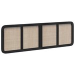 vidaXL Tête de lit avec tête de lit Noir 180 x 55 x 3 cm Rotin
