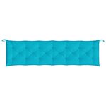 vidaXL Coussins de banc de jardin lot de 2 turquoise 200x50x7 cm tissu