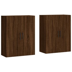 vidaXL Armoires murales 2 Pièces chêne marron 69 5x34x90 cm