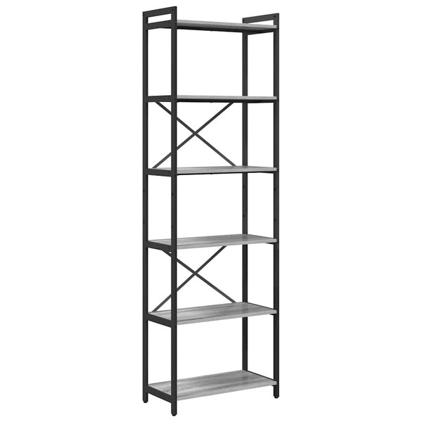 vidaXL Bibliothèque Sonoma gris 60 x 30 x 188 cm Bois d'ingénierie