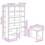 vidaXL Cabinet à chaussures 2 Pièces Chêne noir Bois d'ingénierie