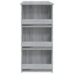 vidaXL Table de bar avec rangement sonoma gris bois d'ingénierie