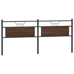 vidaXL Tête de lit chêne marron 200 cm bois d'ingénierie et acier