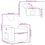 vidaXL Fauteuil inclinable électrique noir similicuir