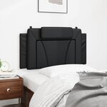 vidaXL Coussin de tête de lit Viana noir 100 cm similicuir