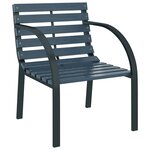 vidaXL Chaises de jardin lot de 2 Gris Bois