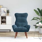 vidaXL fauteuil Bleu 69 x 74 x 93 cm Velours