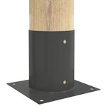 vidaXL Ancre ronde au sol 12 Pièces Anthracite 18 x 18 x 15 cm métal