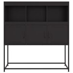 vidaXL Buffet noir 100 5x39x107 cm acier laminé à froid