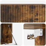 vidaXL Meuble TV mural Chêne fumé 98 x 41 x 30 cm Bois d'ingénierie