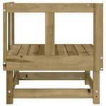 vidaXL Canapé d'angle de jardin bois de pin imprégné