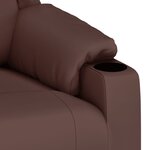 vidaXL Fauteuil inclinable électrique Marron Similicuir