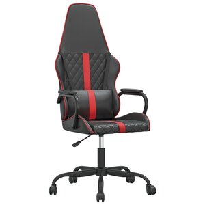 vidaXL Chaise de jeu Noir et rouge Similicuir