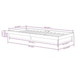 vidaXL Cadre de lit Bois massif 90x200 cm