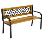 Lesli Living Banc de jardin York 118x50x74 cm Métal Noir
