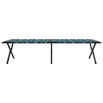 vidaXL Lit de camping pliant 2 Pièces Motif de feuille Tissu Oxford