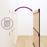 vidaXL Tête de lit murale Noir 127 5x3x110 cm Bois massif de pin