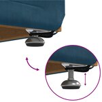 vidaXL Tabouret Bleu 61 x 41 x 40 cm Velours et Bois Composite