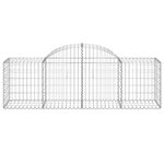 vidaXL Paniers à gabions arqués 8 Pièces 200x50x60/80 cm Fer galvanisé