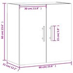vidaXL Armoire murale sonoma gris 60x31x60 cm bois d'ingénierie