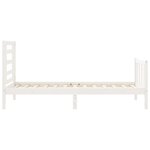 vidaXL Cadre de lit sans matelas blanc bois de pin massif