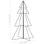 vidaXL Arbre de Noël cône 160 LED d'intérieur/d'extérieur 78x120 cm