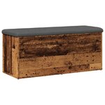 vidaXL Banc de rangement vieux bois 102x42x45 cm bois d'ingénierie
