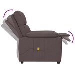 vidaXL Fauteuil de massage Marron foncé Tissu