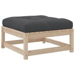 vidaXL Salon de jardin 4 Pièces avec coussins bois de pin massif