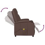 vidaXL Fauteuil de massage Marron Similicuir
