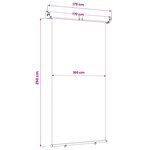 vidaXL Store latéral de balcon 100  polyester fer acier