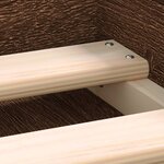 vidaXL Cadre de lit chêne marron 180x200 cm super king