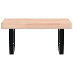 vidaXL Étagère de vasque murale acier et bois massif de hêtre