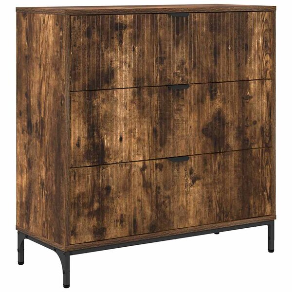 vidaXL Buffet Chêne fumé 79 5 x 33 x 82 cm Bois d'ingénierie