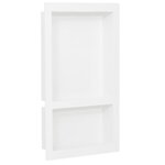 vidaXL Niche de douche avec 2 compartiments Blanc brillant 41x69x9 cm