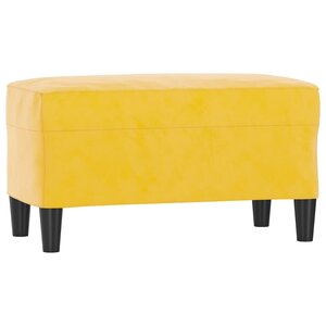 vidaXL Banc Jaune 70x35x41 cm Velours