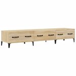 vidaXL Meuble TV Chêne sonoma 150x34 5x30 cm Bois d'ingénierie