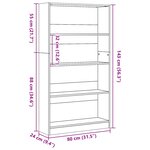 vidaXL Bibliothèque blanc 80x24x143 cm bois d'ingénierie