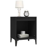 vidaXL Table de chevet Noir 40x35x50 cm