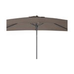 Parasol aluminium avec manivelle 3x2m tilt taupe