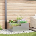 Jardinière vidaXL 80x80x48 cm en acier galvanisé