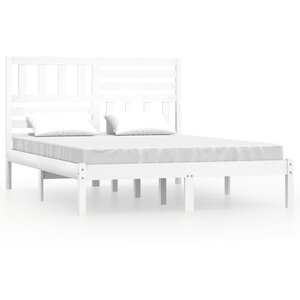 vidaXL Cadre de lit sans matelas blanc 120x190 cm bois de pin massif