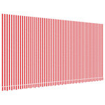 vidaXL Tissu de remplacement pour auvent rayures rouges et blanches