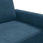 vidaXL Canapé à 2 places Bleu 140 cm Velours
