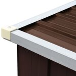 vidaXL Abri de stockage de bois Acier galvanisé 330x84x152 cm Marron