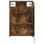 vidaXL Armoire Miroir de Salle de Bain Chêne fumé 40 x 10 5 x 60 5 cm